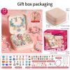 图片 Charm Bracelet Making Kit, Jewelry Making Kit Craft Gift for Girls, A Sweet Birthday Gift to Inspire Imagination & Creativity, with Portable Jewelry Box