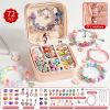 图片 72pcs Charm Bracelet Jewelry Making Kit - Elegant Party DIY Craft Set with Purple Themed Beads- All Seasons Festive Gift for Daily and Celebration Occasions Birthday, Halloween, Christmas