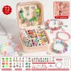 图片 72pcs Charm Bracelet Making Kit - Daily Use DIY Beaded Jewelry Making Kit, Charms Gifts For Daily Use Toys Crafts DIY Bracelet Making Gift Box, Birthday, Halloween, Christmas,Party Gift Pack