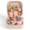 图片 24pcs Cute Hair Ring Set, Cute Hair Accessorie, Girls' Colorful Elastic Hair Bands - Suitable for Ponytails and Braids, Comes with storage box,Birthday Gift